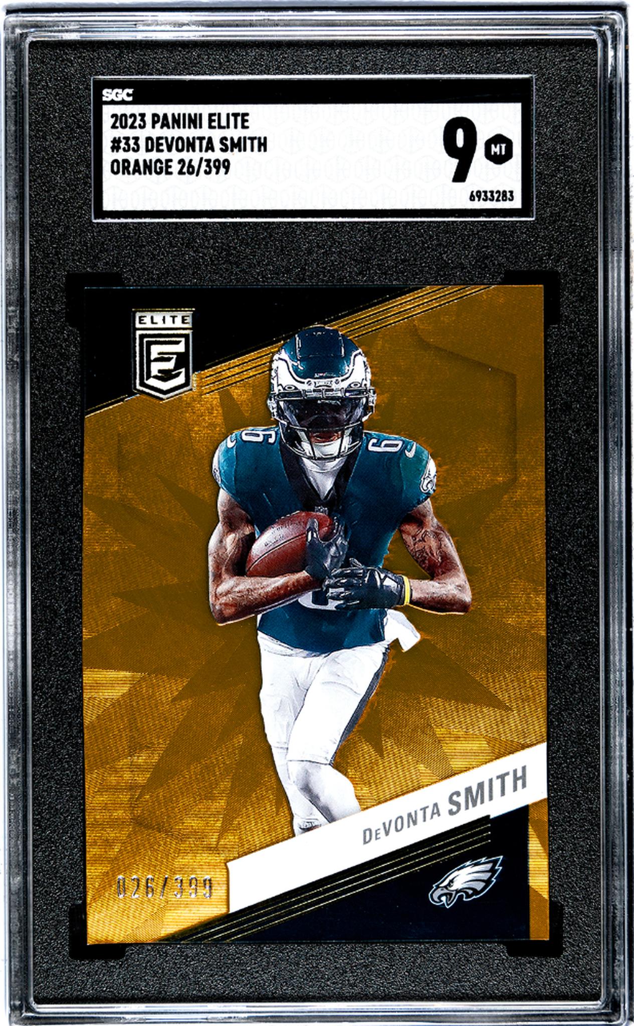 2023 Panini Elite #33 Devonta Smith Orange /399 SGC 9