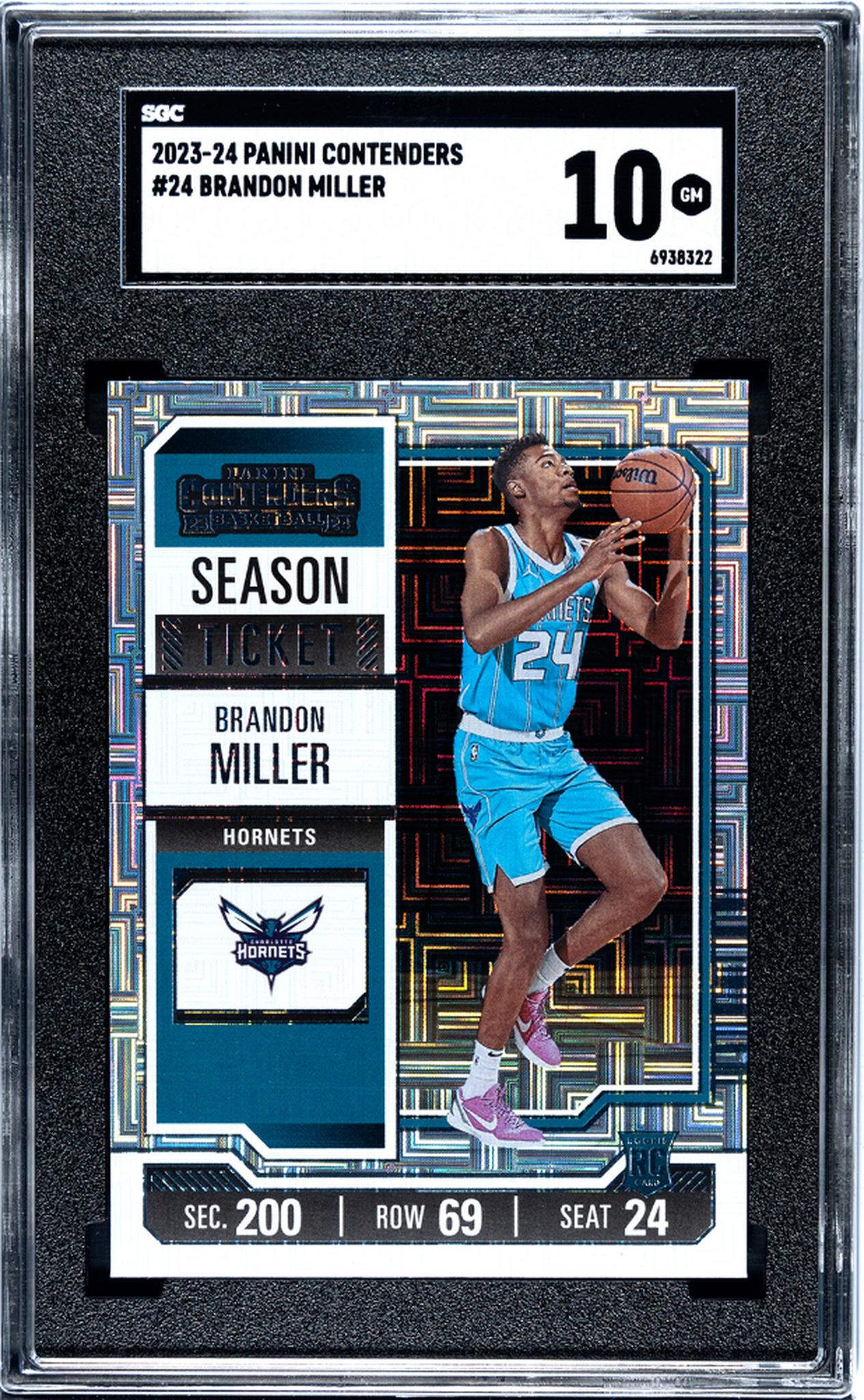 2023-24 Panini Contenders #24 Brandon Miller SGC 10