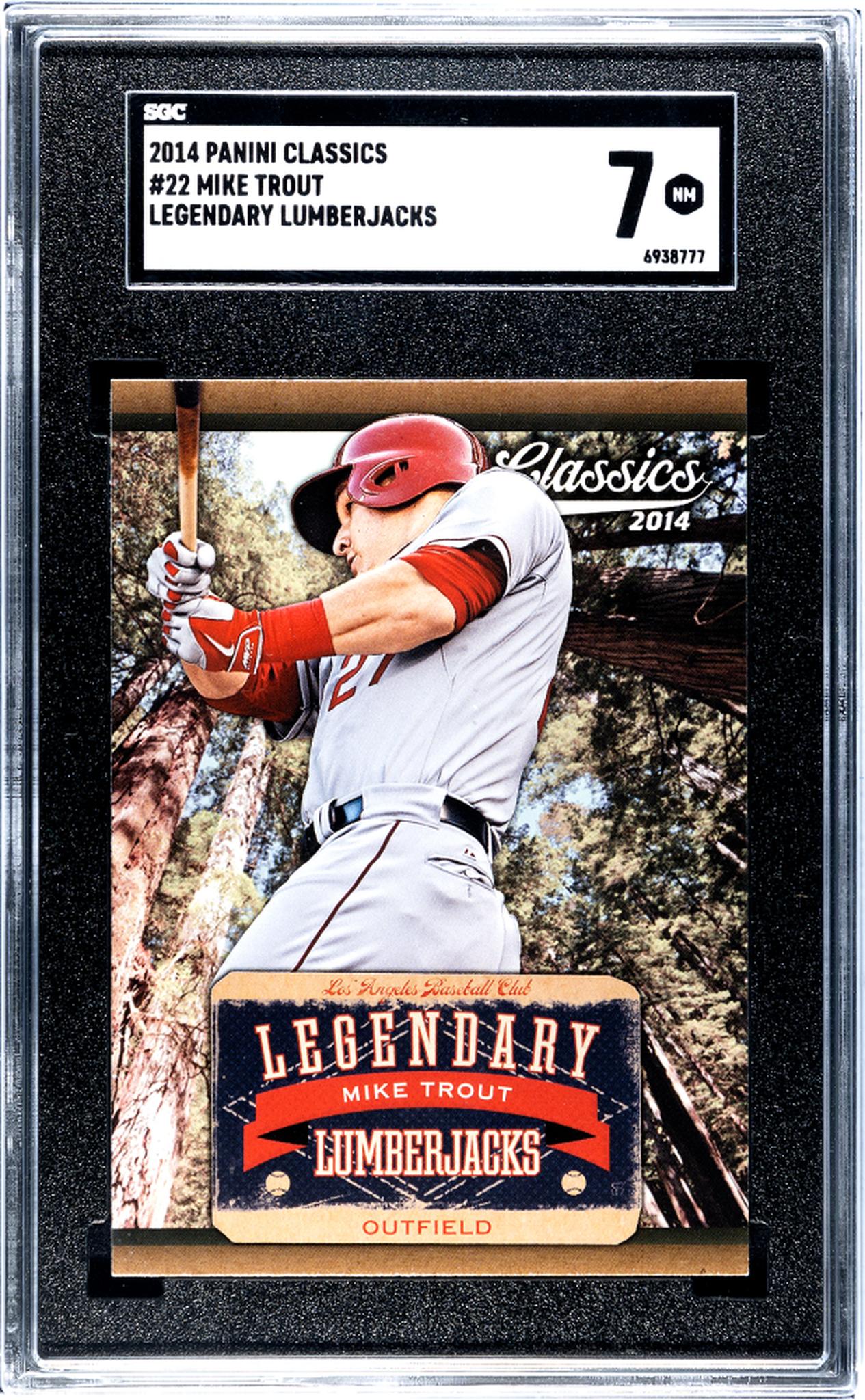 2014 Panini Classics Legendary Lumberjacks Mike Trout #22 SGC 7
