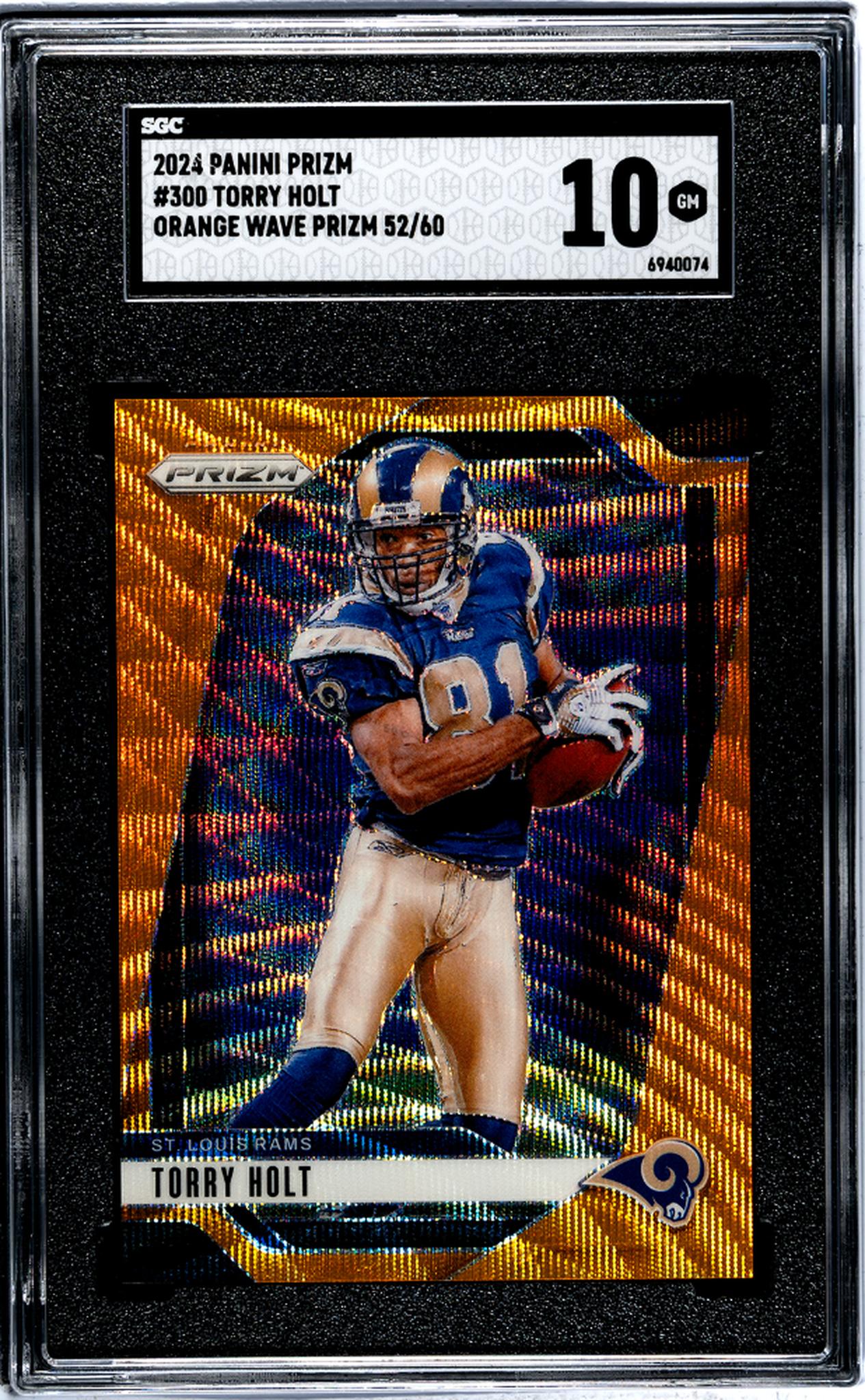 2024 Panini Prizm Orange Wave Prizm Torry Holt #300 /60 SGC 10