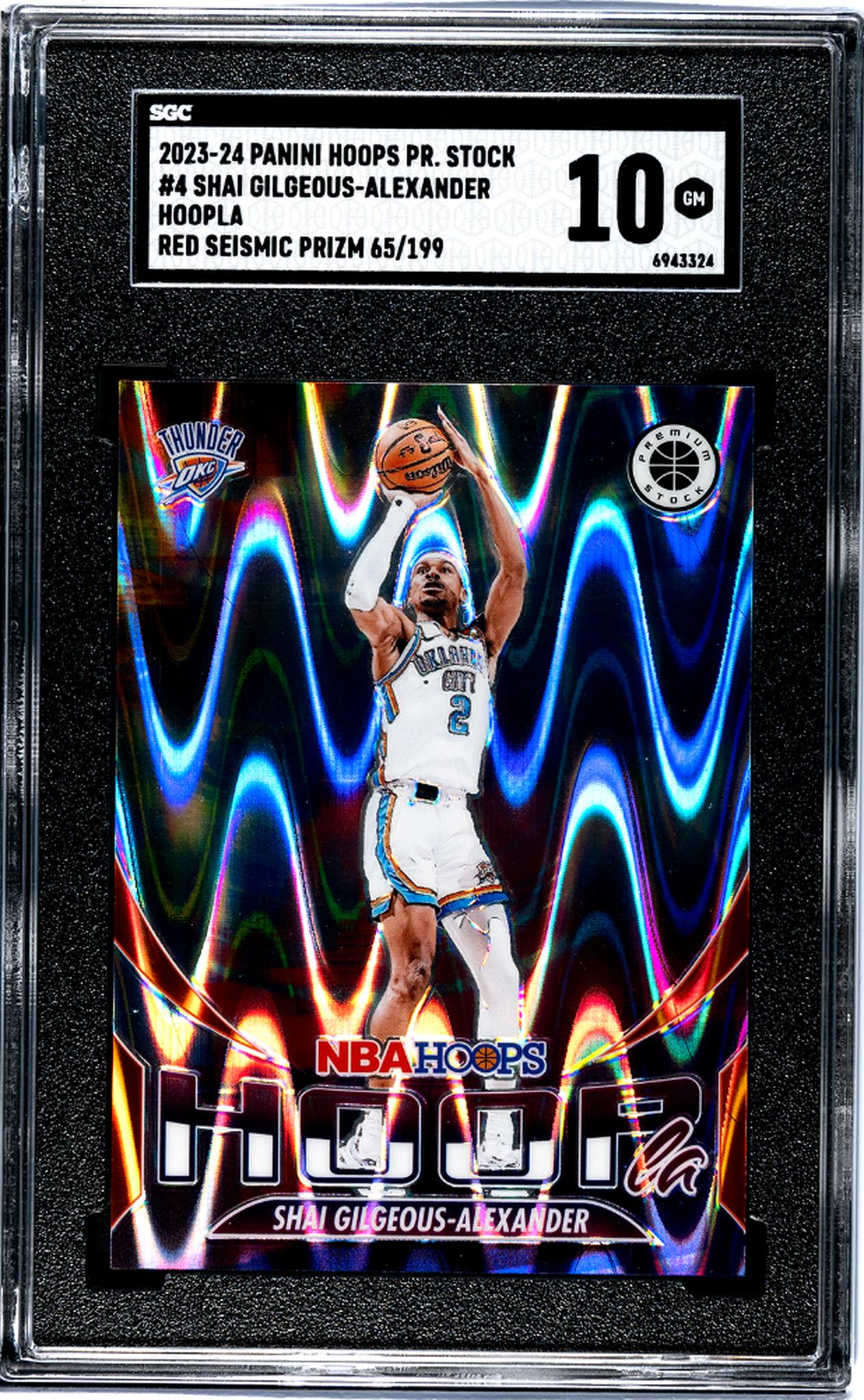 2023 Hoops Premium Stock #4 Shai Gilgeous-Alexander Hoopla /199 SGC 10