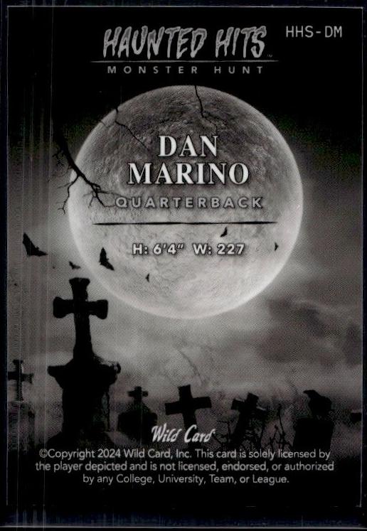 2024 Wild Card Haunted Hits Dan Marino Monster Hunt /3