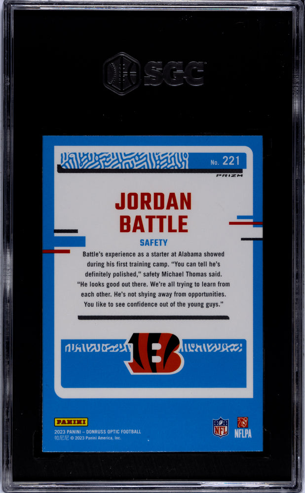 2023 Donruss Optic #221 Jordan Battle Rated Rookie SGC 10