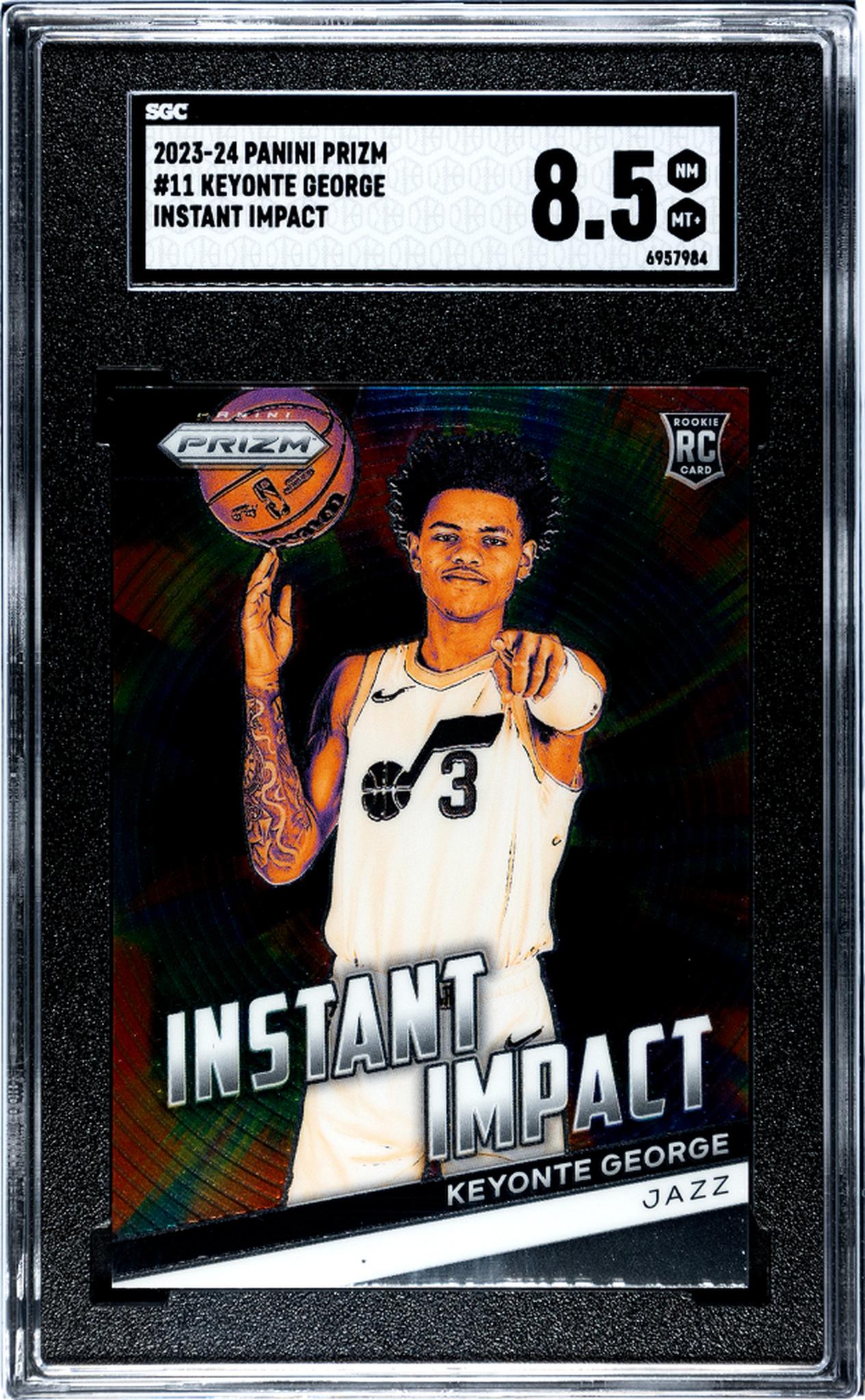 2023-24 Panini Prizm #11 Keyonte George Instant Impact SGC 8.5