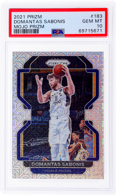 2021-22 Panini Prizm Domantas Sabonis #183 Mojo Prizm /25 PSA 10