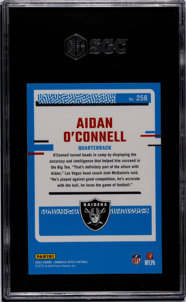 2023 Donruss Optic #258 Aidan O'Connell SGC 9.5