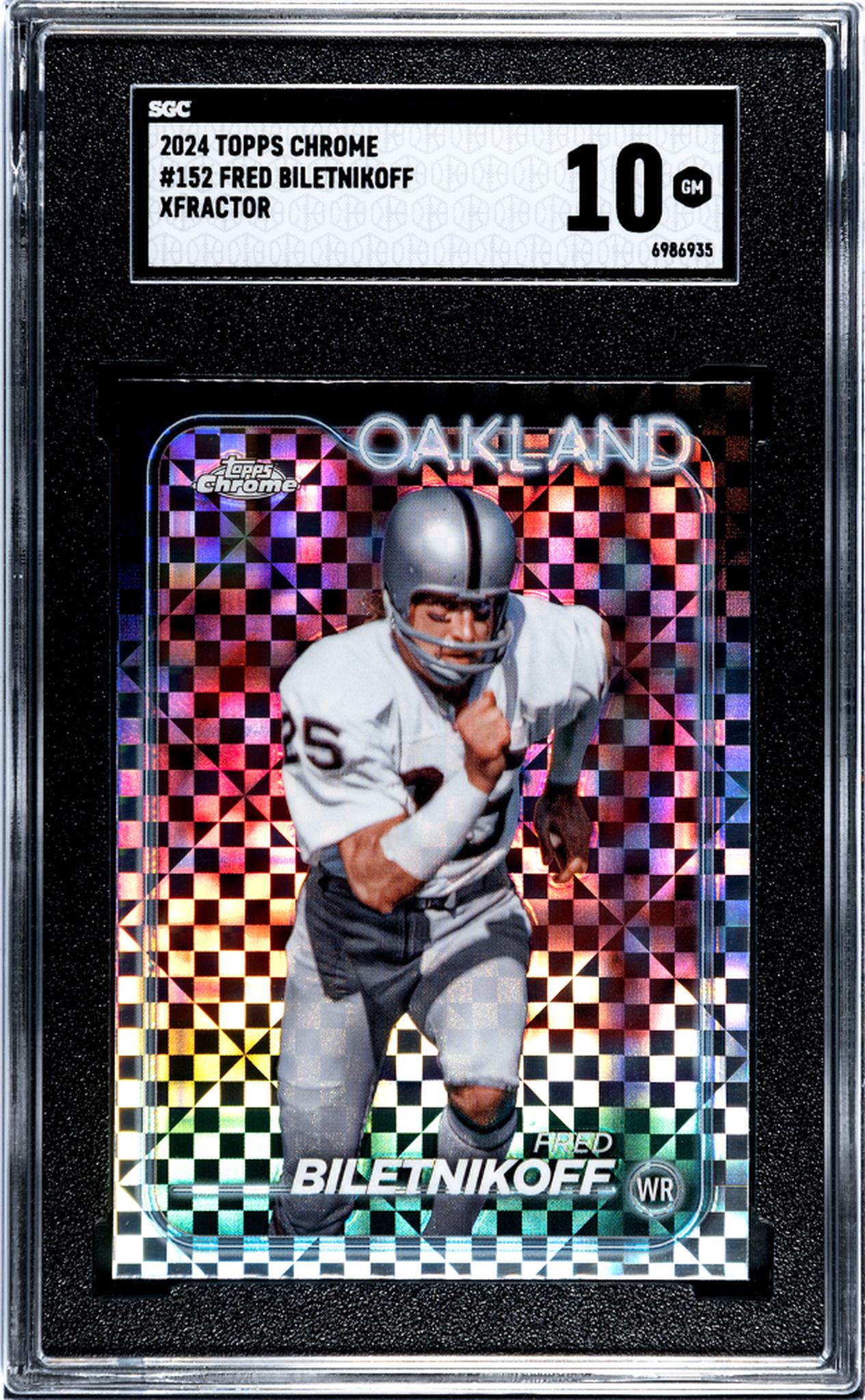 2024 Topps Chrome #152 Fred Biletnikoff Xfractor SGC 10