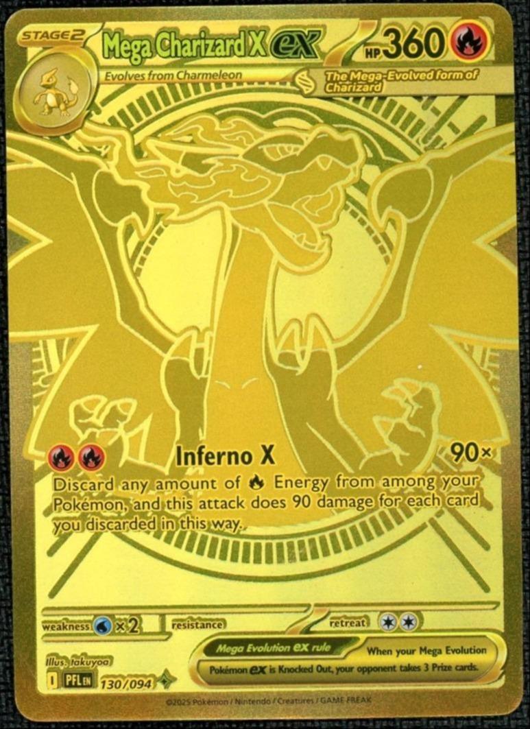 2025 Pokemon Mega Evolution Phantasmal Flames MHR Mega Charizard X Ex #130