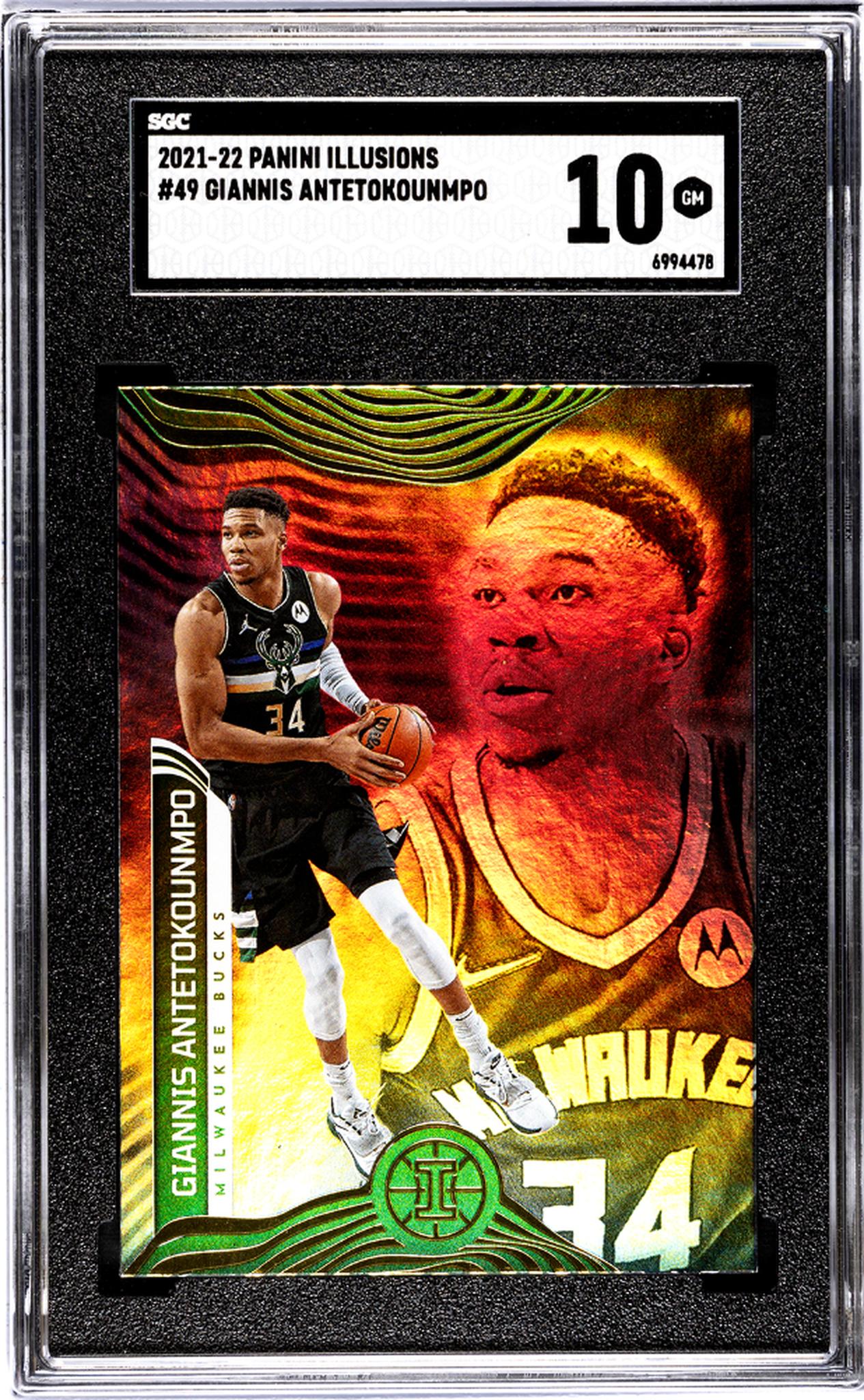 2021-22 Panini Illusions #49 Giannis Antetokounmpo SGC 10
