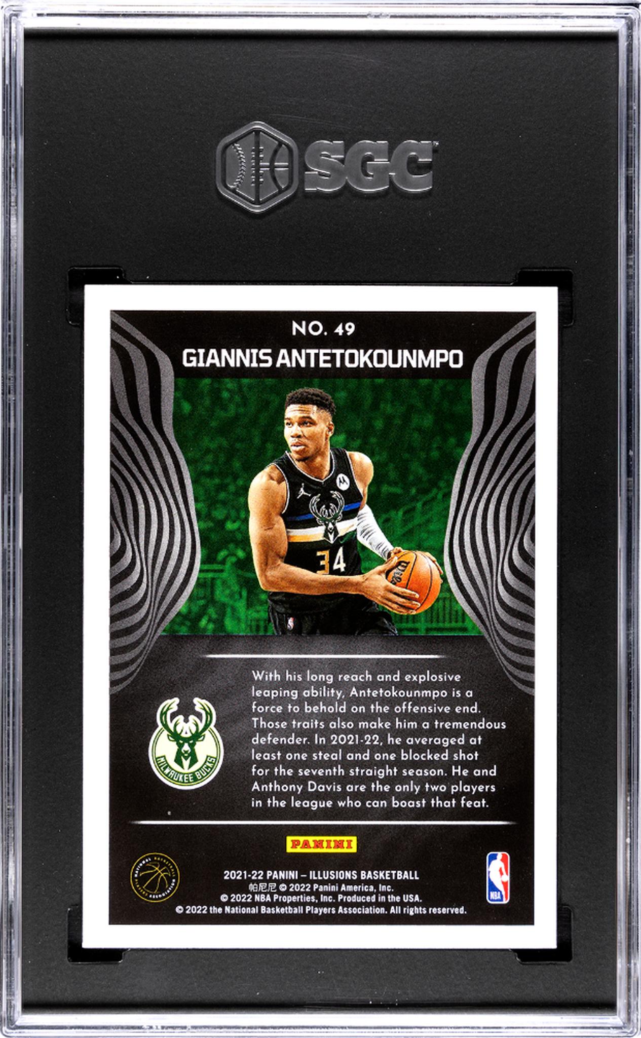2021-22 Panini Illusions #49 Giannis Antetokounmpo SGC 10