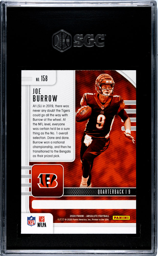 2020 Panini Absolute Joe Burrow #158 SGC 10