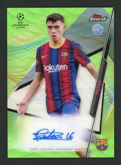 2020-21 Topps Finest UEFA Pedri #FA-P Base Card Auto /99