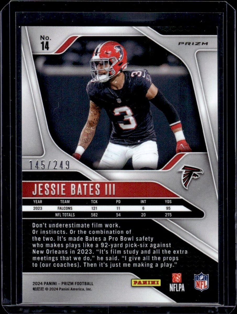 2024 Panini Prizm #14 Jessie Bates III /249 Atlanta Falcons