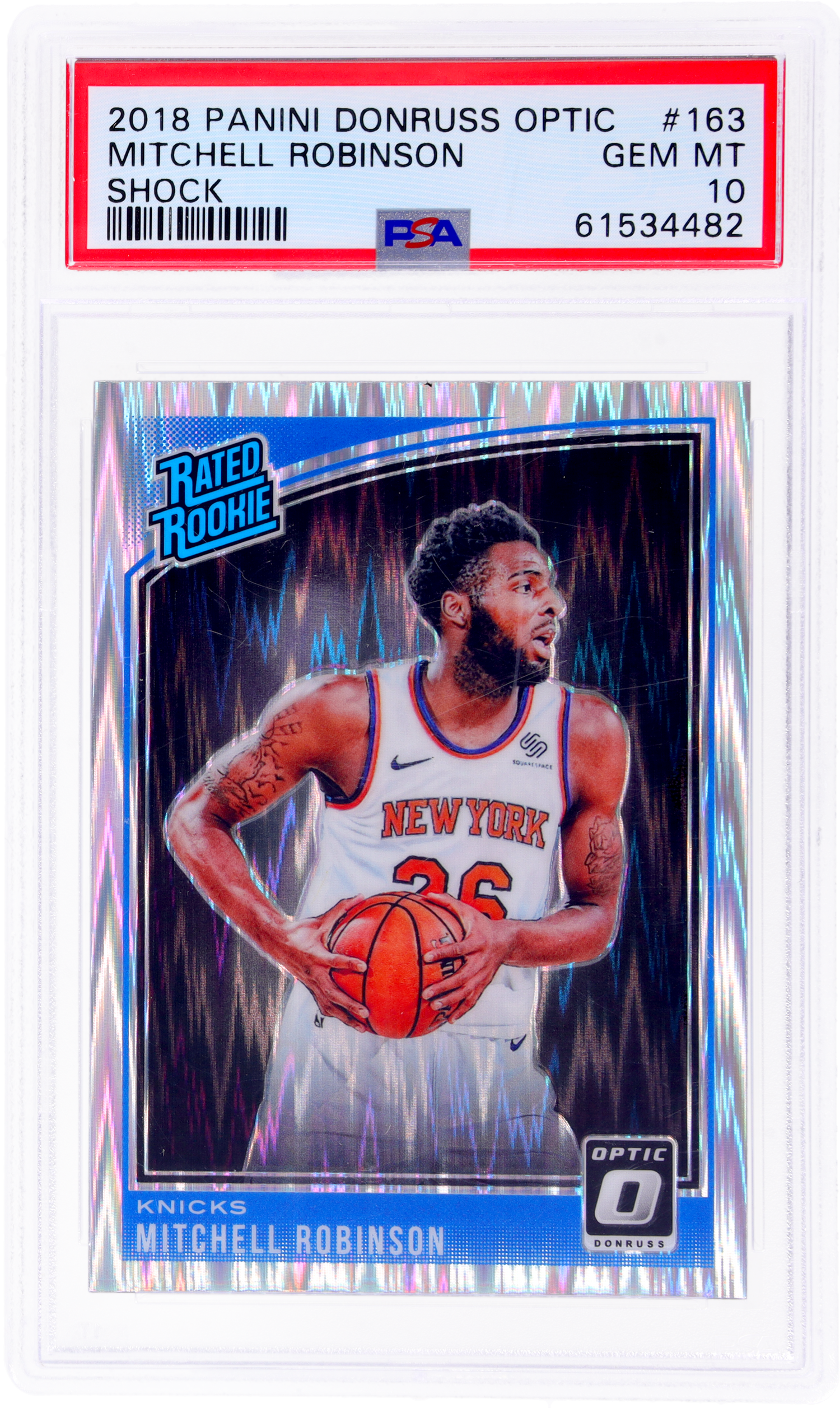 2018 Panini Donruss Optic #163 Mitchell Robinson Shock PSA 10