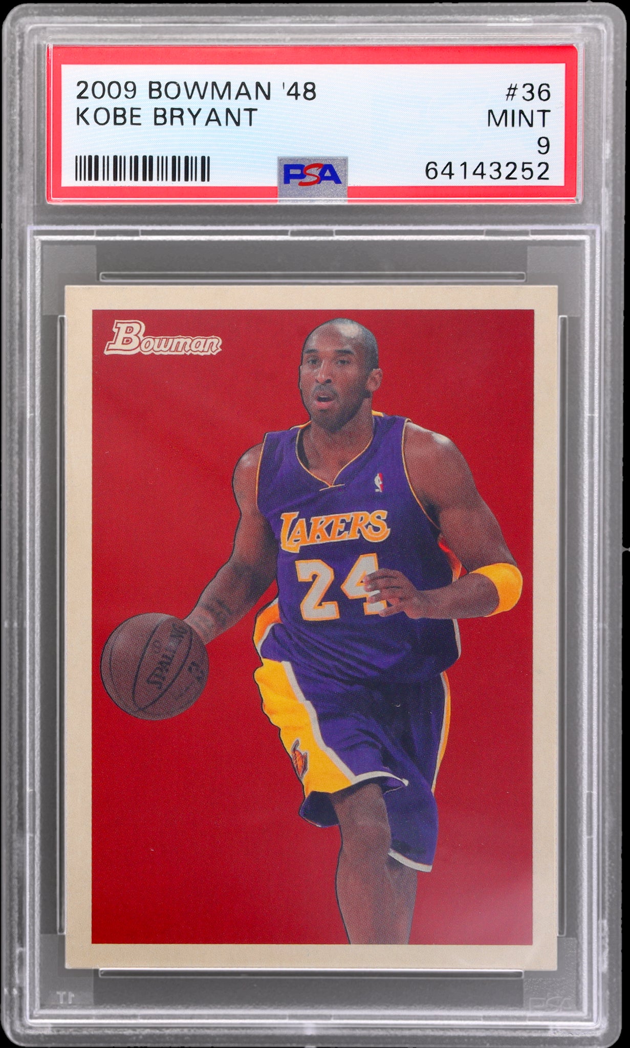 2009 Bowman 48 #36 Kobe Bryant PSA 9