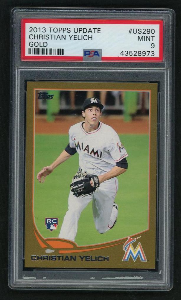 2013 Topps Update Gold Christian Yelich #US290 /2013 PSA 9