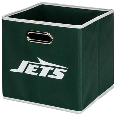 Franklin Sports NFL New York Jets Storage Bin - Collapsible Cube Organizer