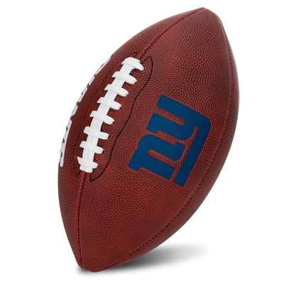 Franklin Sports NFL New York Giants Junior Football - Brown Leather-Look