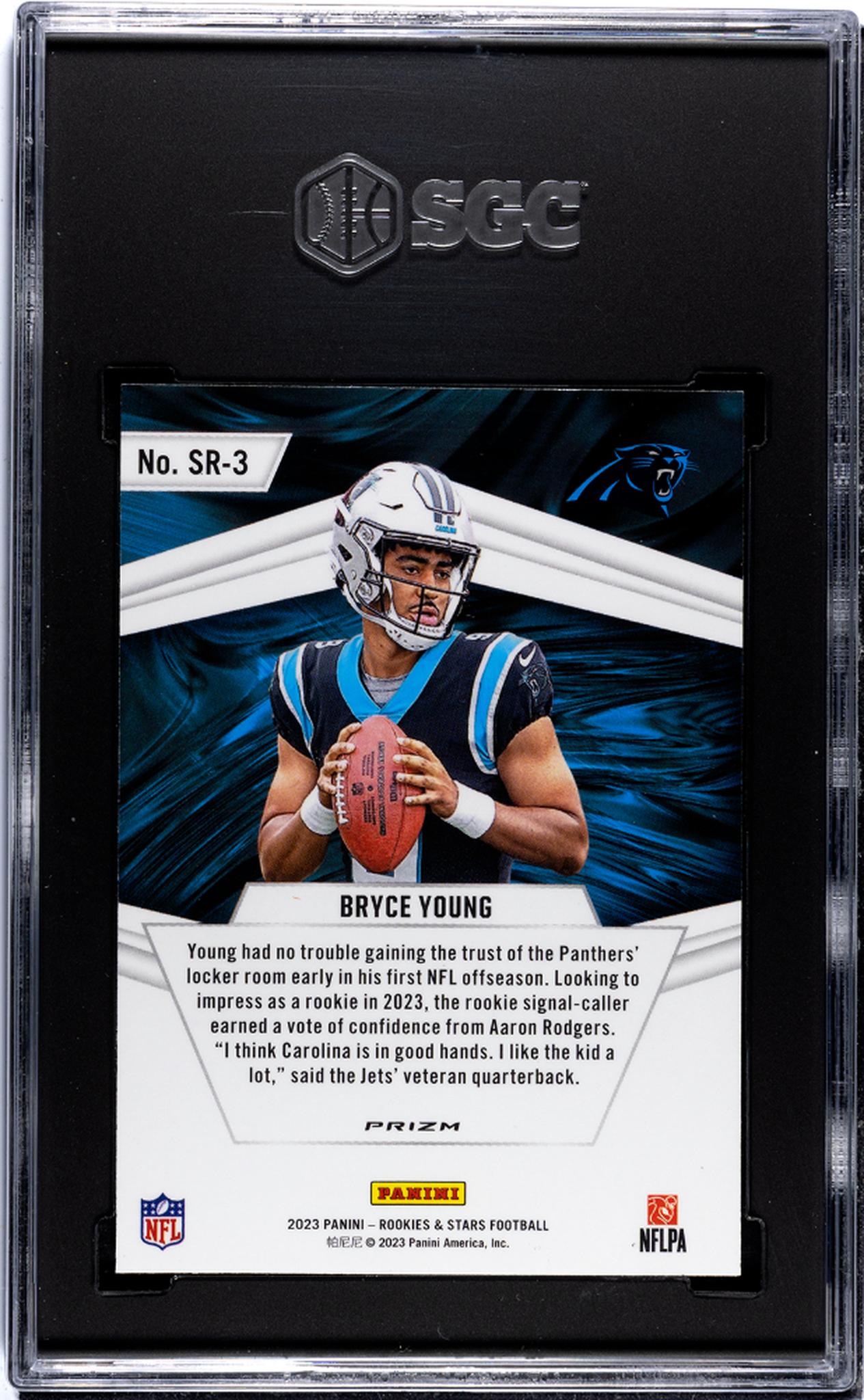 2023 Panini Rookies & Stars #SR-3 Bryce Young Stellar Rookies Longevity Prizm SGC 9.5