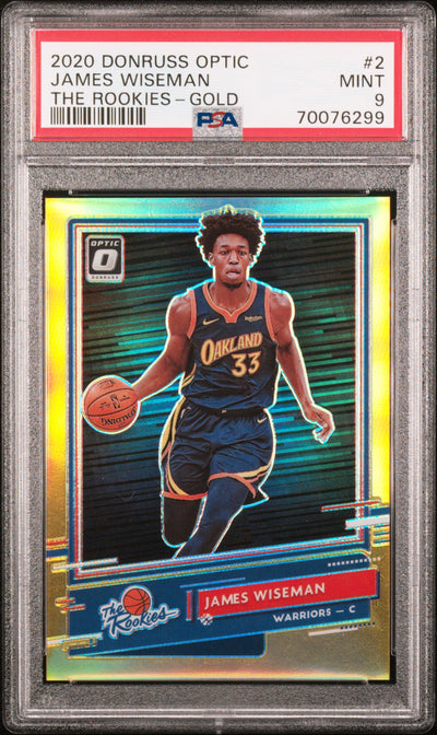 2020 Donruss Optic James Wiseman #2 The Rookies Gold /10 PSA 9