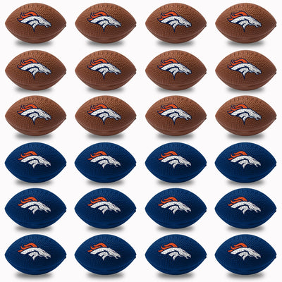 Franklin Sports NFL Denver Broncos Stress Footballs - 24 Pack