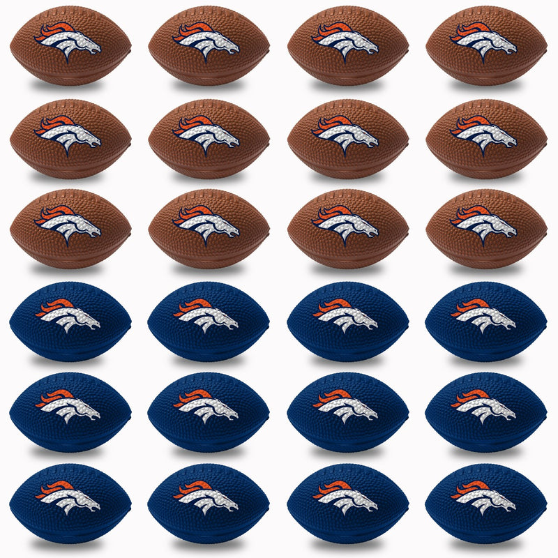 Franklin Sports NFL Denver Broncos Stress Footballs - 24 Pack