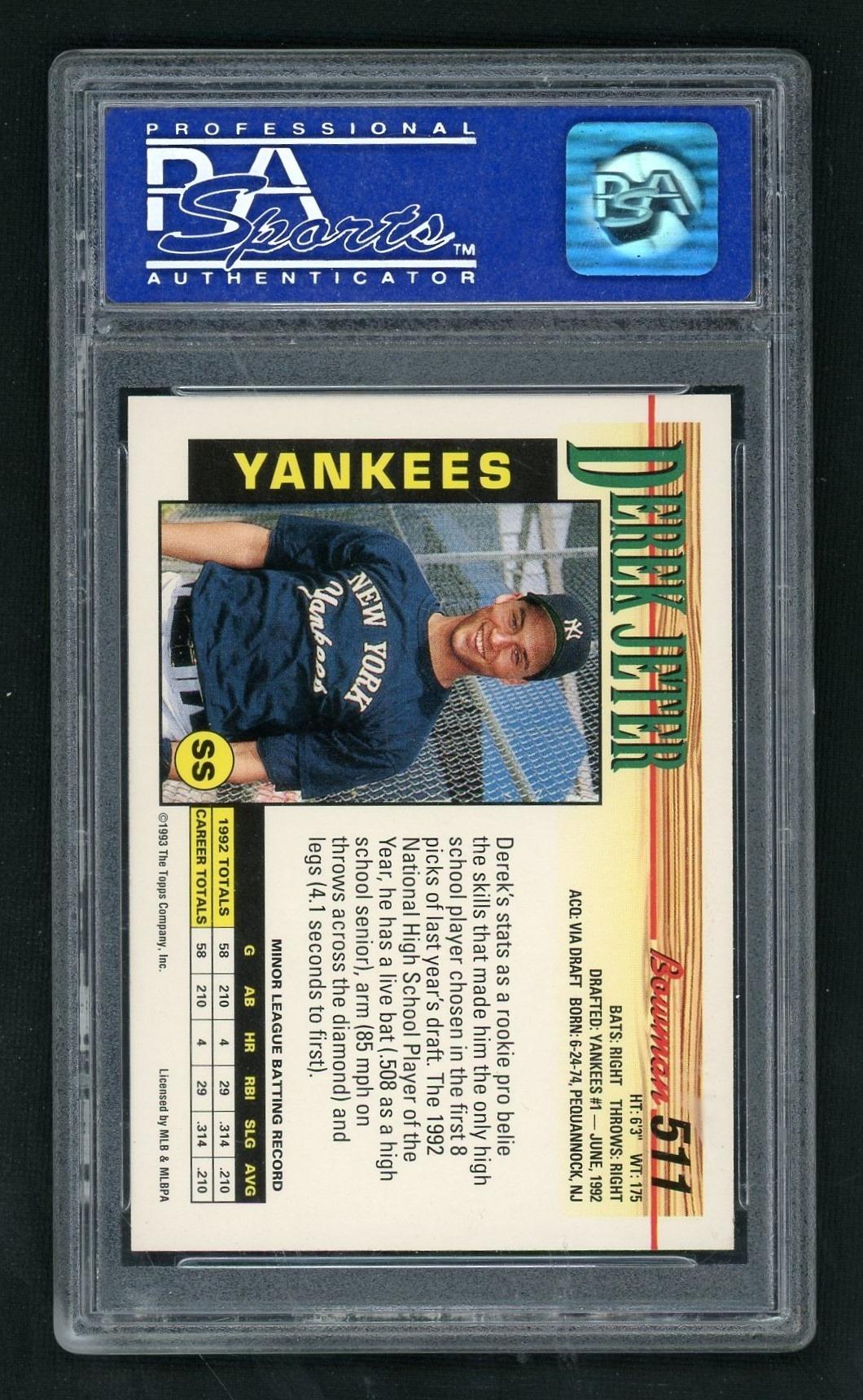 1993 Bowman Derek Jeter #511 PSA 9