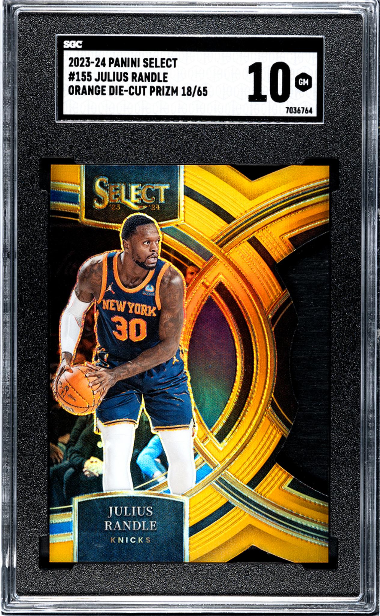 2023 Panini Select #155 Julius Randle Orange /65 SGC 10