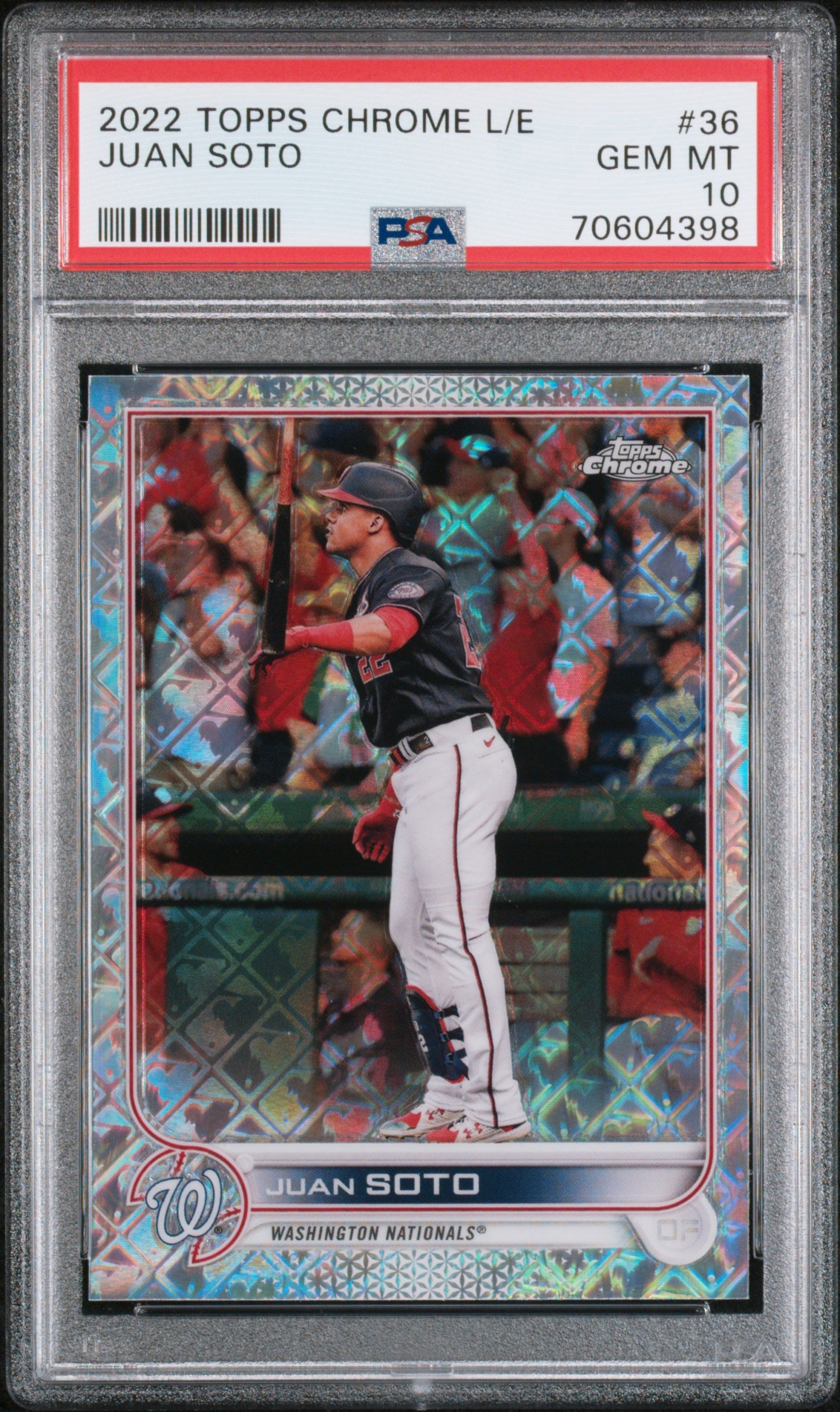 2022 Topps Chrome Logofractor Juan Soto #36 PSA 10