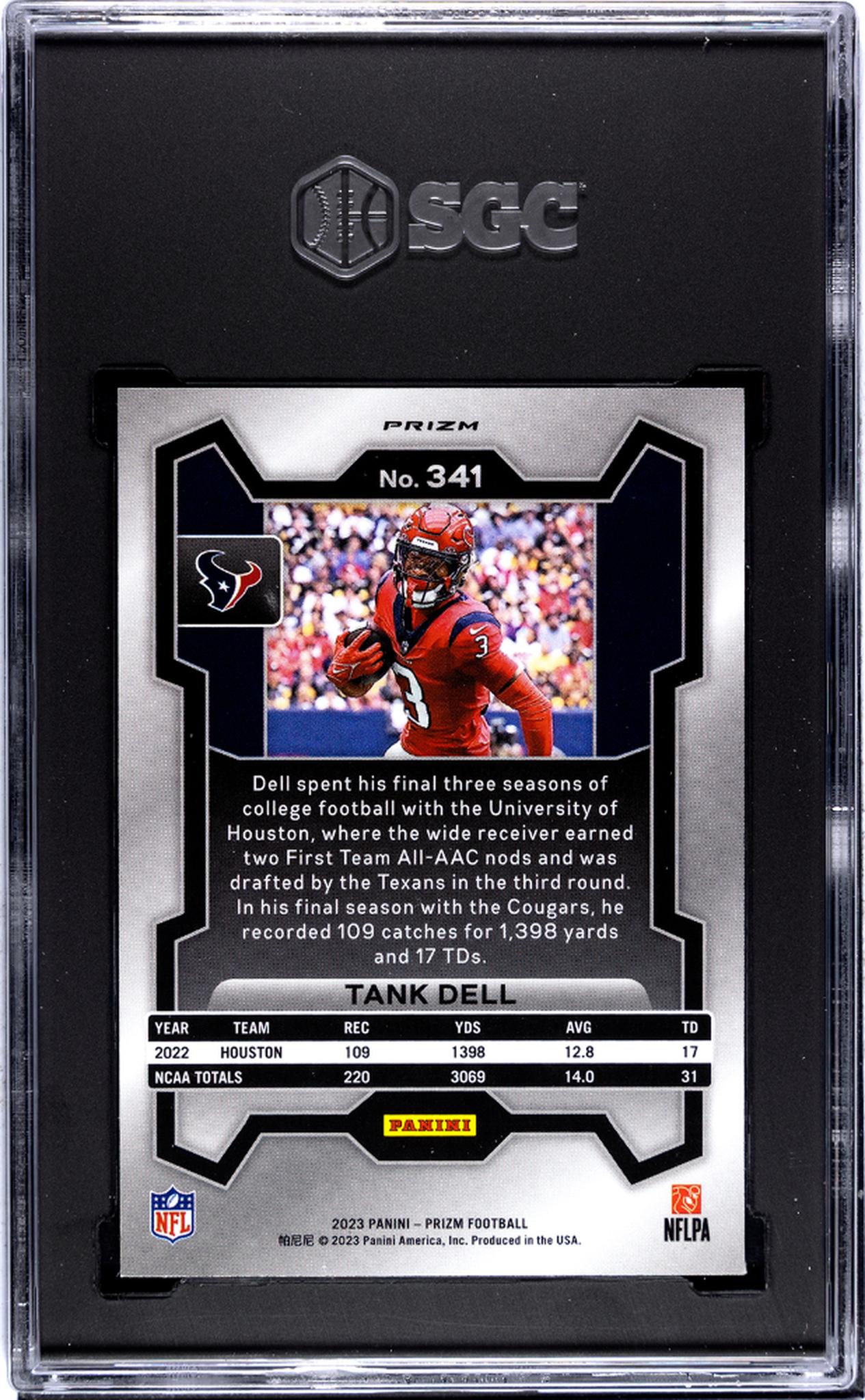 2023 Panini Prizm #341 Tank Dell Red/White/Blue Rookie  SGC 9.5