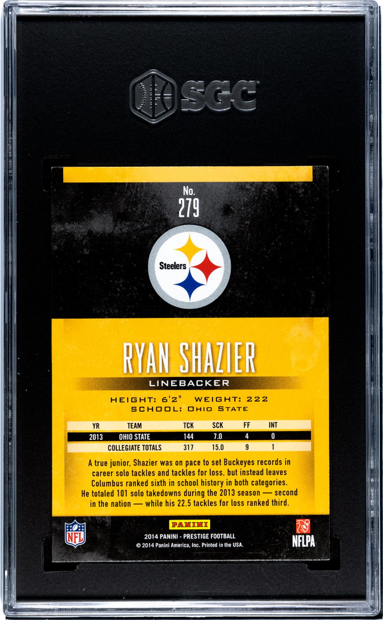 2014 Panini Prestige Ryan Shazier #279 RC SGC 8