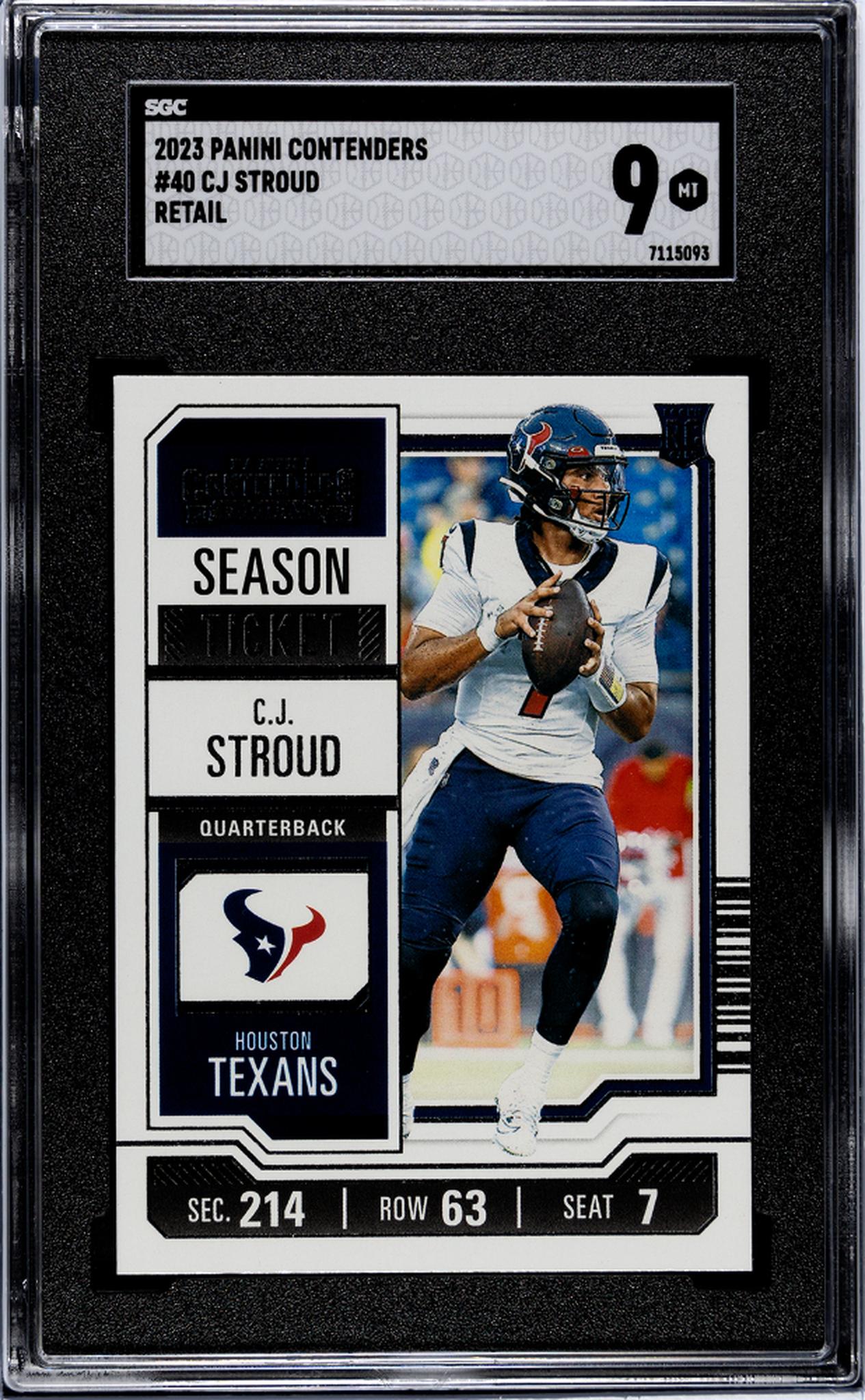 2023 Panini Contenders #40 C.J. Stroud  Rookie  SGC 9