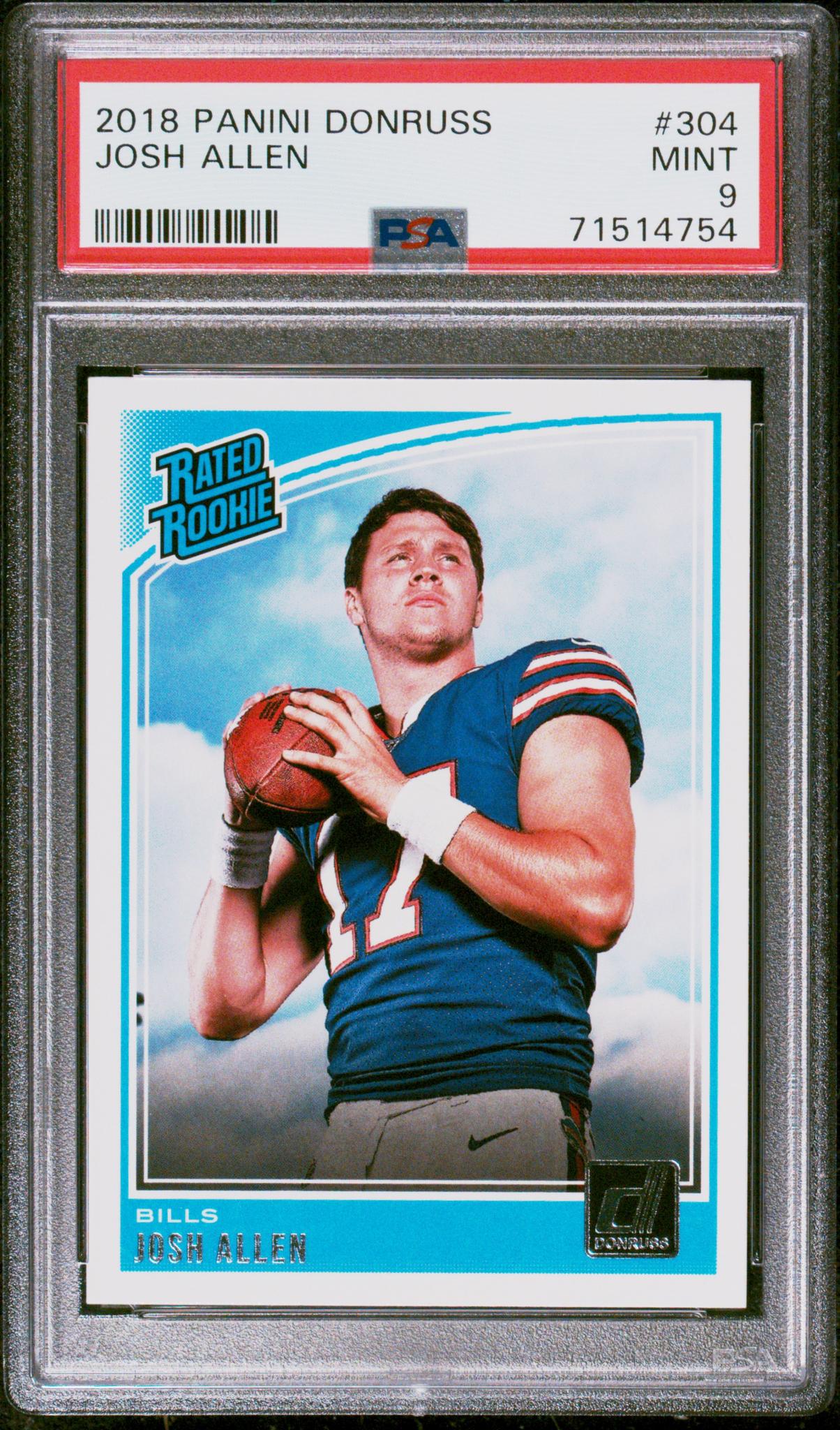 2018 Donruss #304 Josh Allen Rated Rookie PSA 9