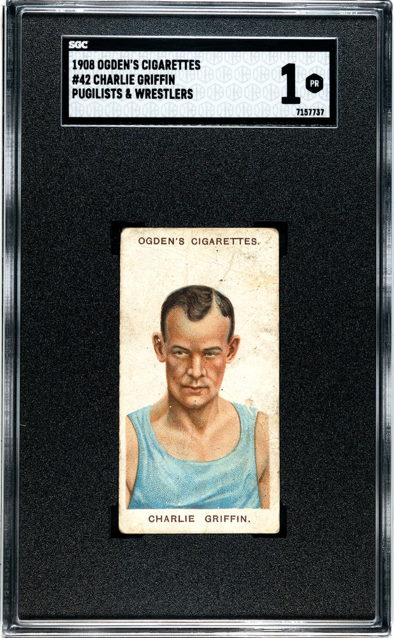 1908 Ogden's Pugilists & Wrestlers Charlie Griffin #42 SGC 1
