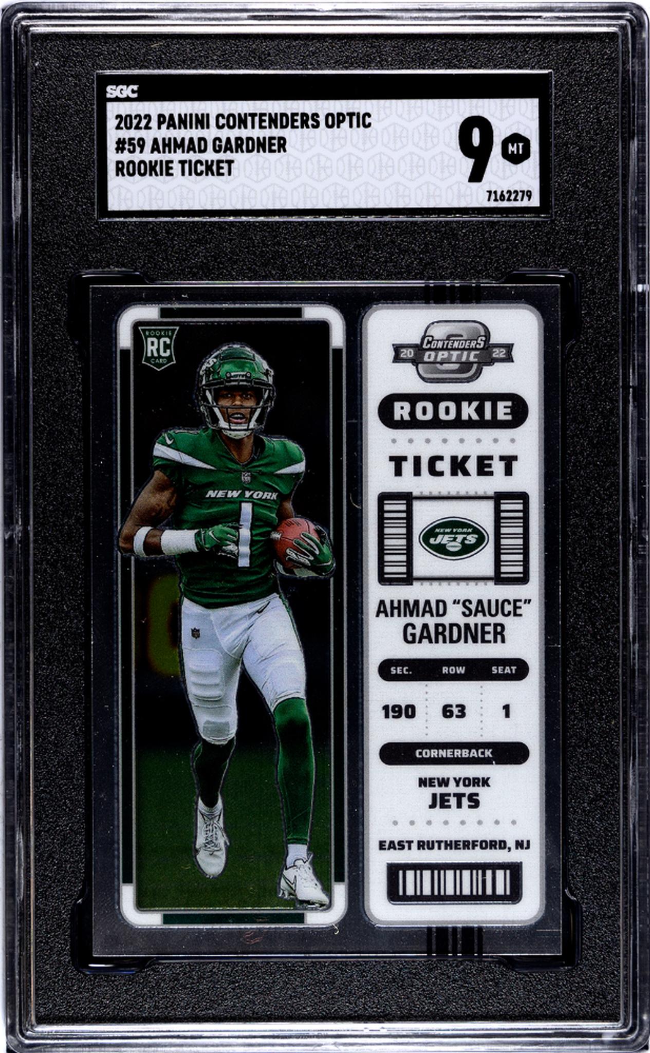 2022 Panini Contenders Optic #59 Ahmad Gardner Rookie SGC 9