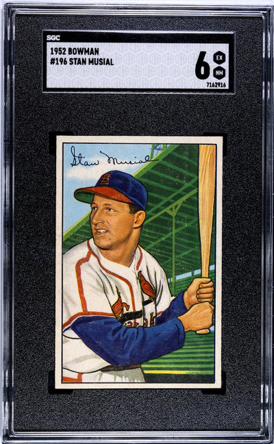 1952 Bowman #196 Stan Musial SGC 6
