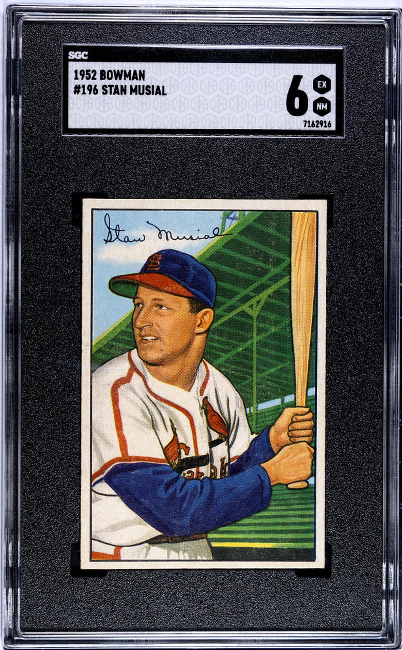 1952 Bowman #196 Stan Musial SGC 6