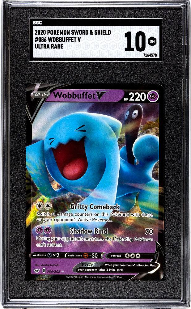 2020 Pokémon Sword & Shield Wobbuffet V #086/202 SGC 10