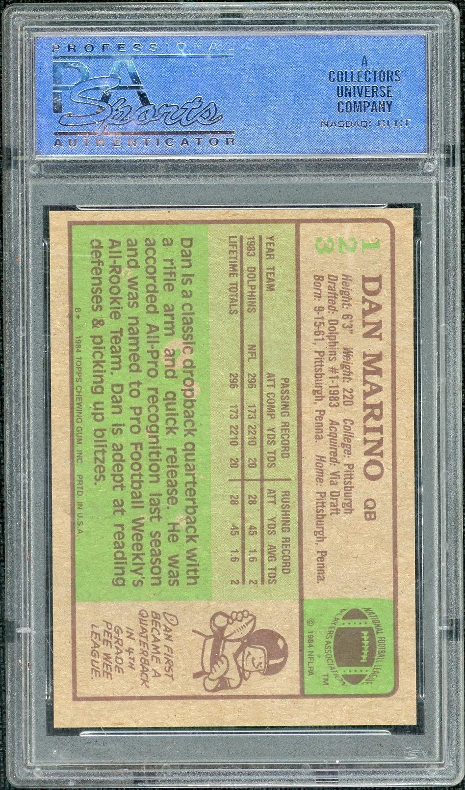 1984 Topps Dan Marino #123 PSA 8
