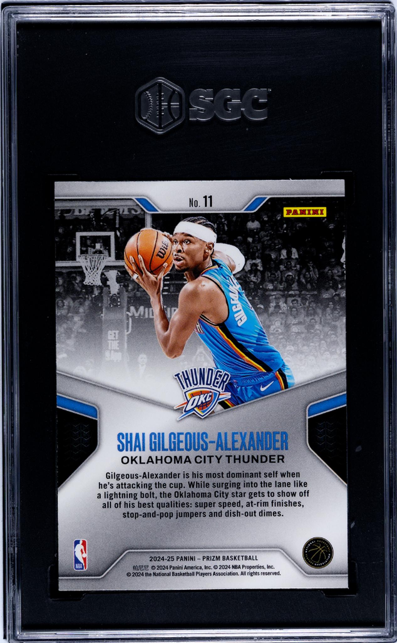 2024-25 Panini Prizm #11 Shai Gilgeous-Alexander Dominance SGC 9