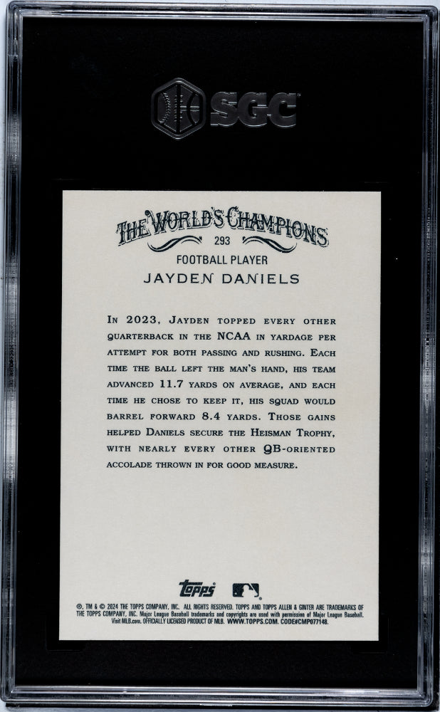 2024 Topps Allen & Ginter #293 Jayden Daniels SGC 10