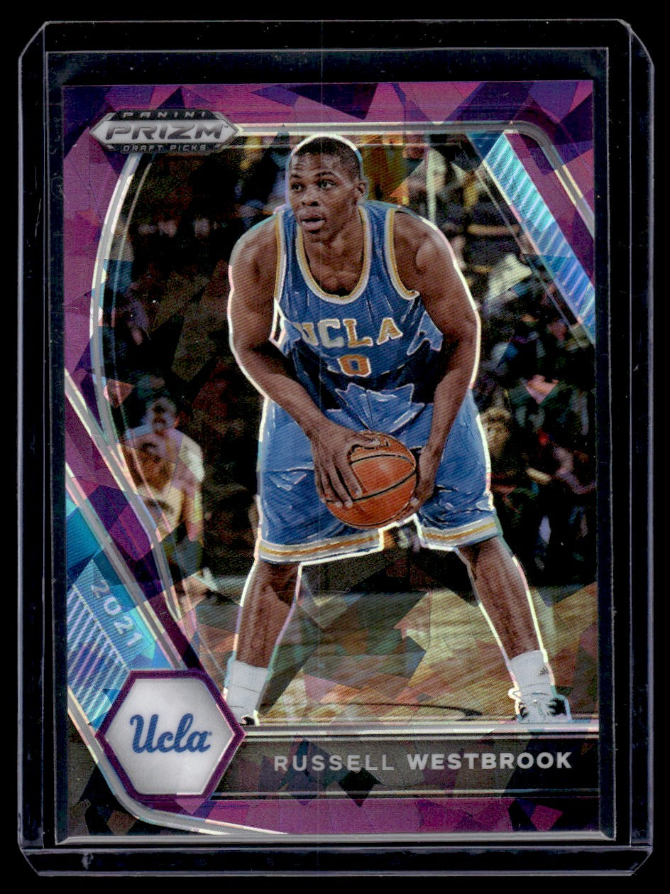 2021 Panini Prizm #54 Russell Westbrook Purple Cracked Ice  /149