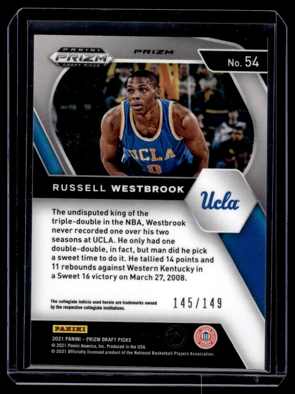 2021 Panini Prizm #54 Russell Westbrook Purple Cracked Ice  /149