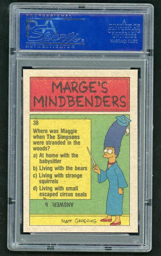 1990 the Simpsons Maggie? Lisa? You In There? #31 PSA 10