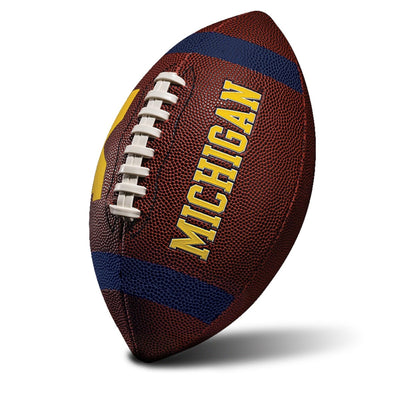 Franklin Sports NCAA Michigan Wolverines Junior Football - Brown PVC