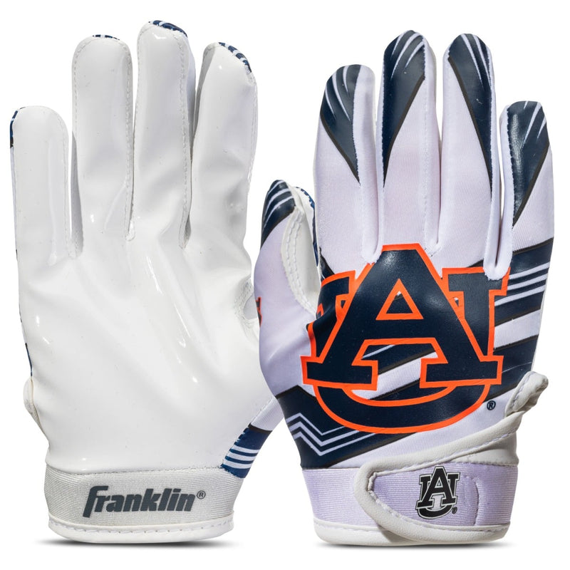 Franklin Sports NCAA Auburn Tigers Youth Football Receiver Gloves M/L