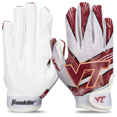 Franklin Sports NCAA Virginia Tech Hokies Kids Football Receiver Gloves XS/S