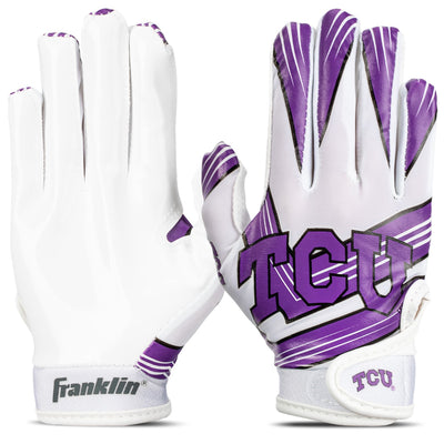 Franklin Sports NCAA TCU Horned Frogs Football Receiver Gloves - Youth XS/S
