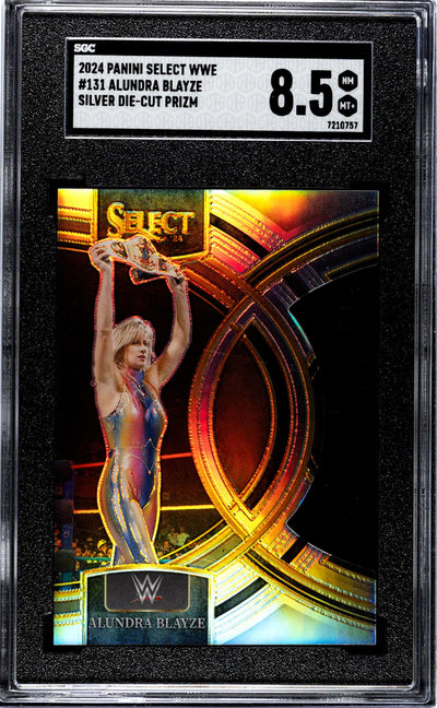 2024 Panini Select WWE Alundra Blayze #131 Silver Die-Cut Prizm SGC 8.5