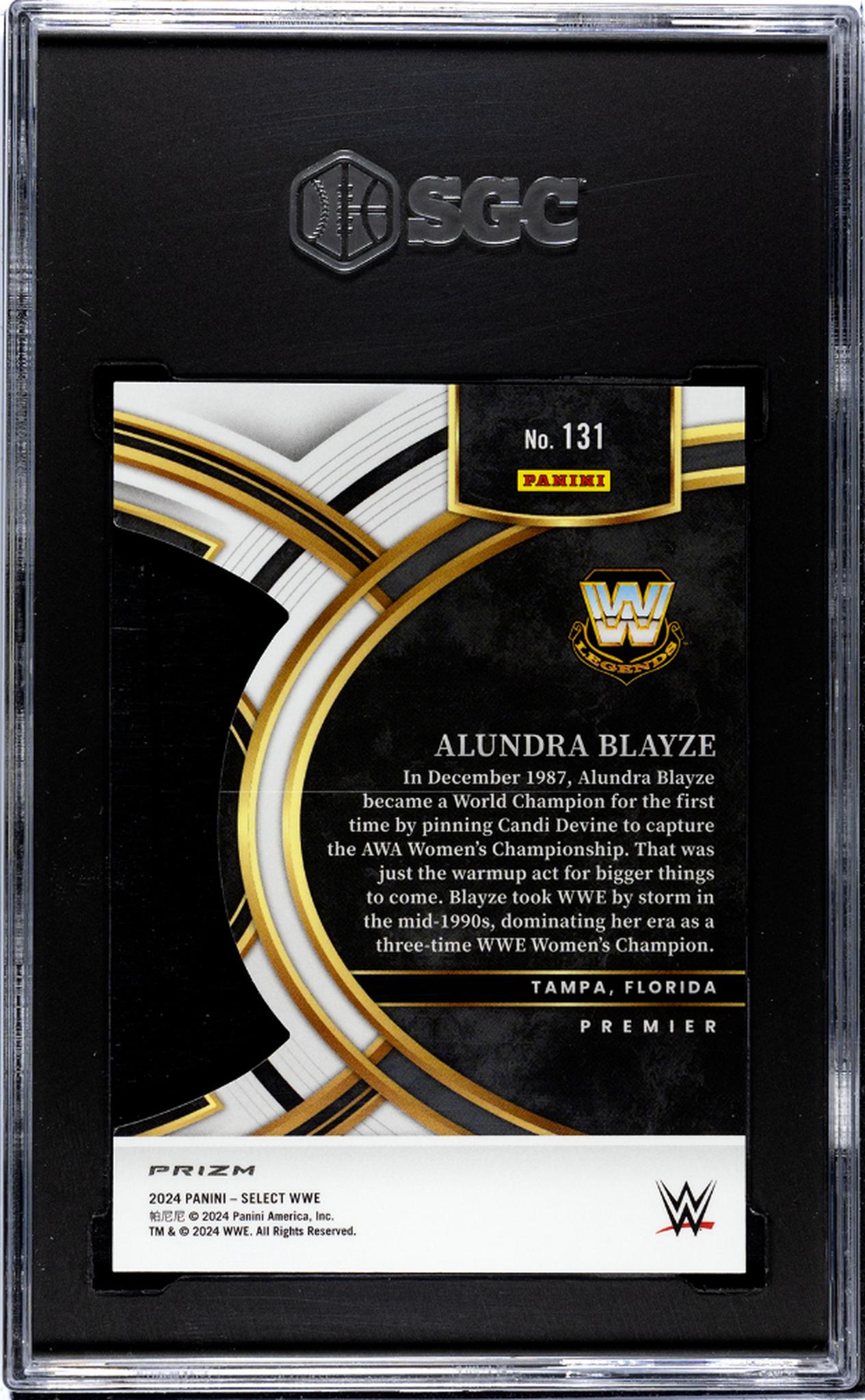 2024 Select #131 Alundra Blayze Silver Die-Cut Prizm SGC 8.5